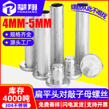 304不锈钢扁平头对敲子母螺丝对锁字母铆钉批发厂家直销4MM/5MM
