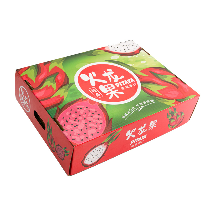 新款长方形 8斤10斤火龙果水果礼盒包装盒天地盖纸箱空盒子批发