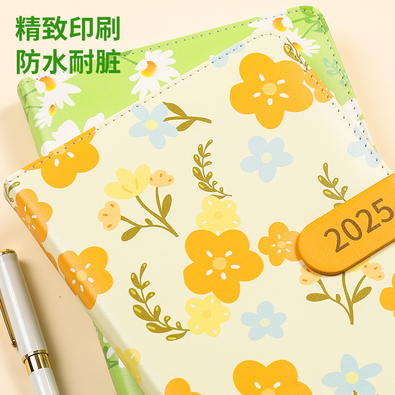 2025년 달력책, 꽃일일계획책, 시간관리효율화매뉴얼, 주간계획달력노트