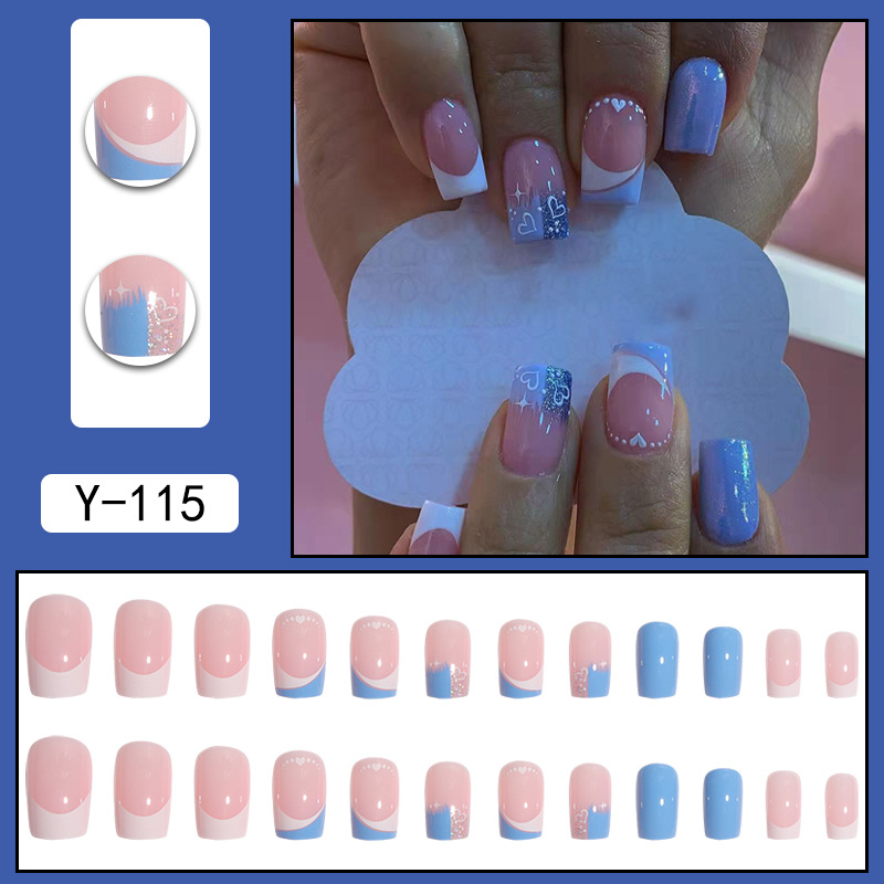 Simple Style Gradient Color Plastic Nail Patches 1 Set display picture 31