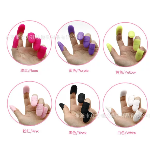 Spot Cross-Stitch Anti-Puncture Silicone Finger Protector Anti-Slip Anti-Scalding Finger Protector Handmade Finger Protector