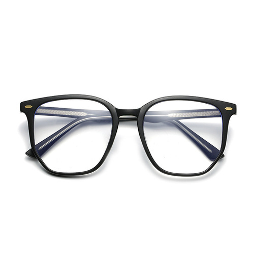 New anti-blue light glasses frame, stylish polygonal TR90 plug-in leg glasses, unisex finished nearsighted glasses