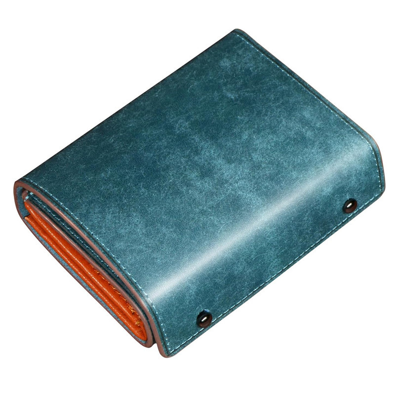 男士商务高档真皮钱包 日式磨砂树膏头层牛皮撞色钱夹 メンズ財布