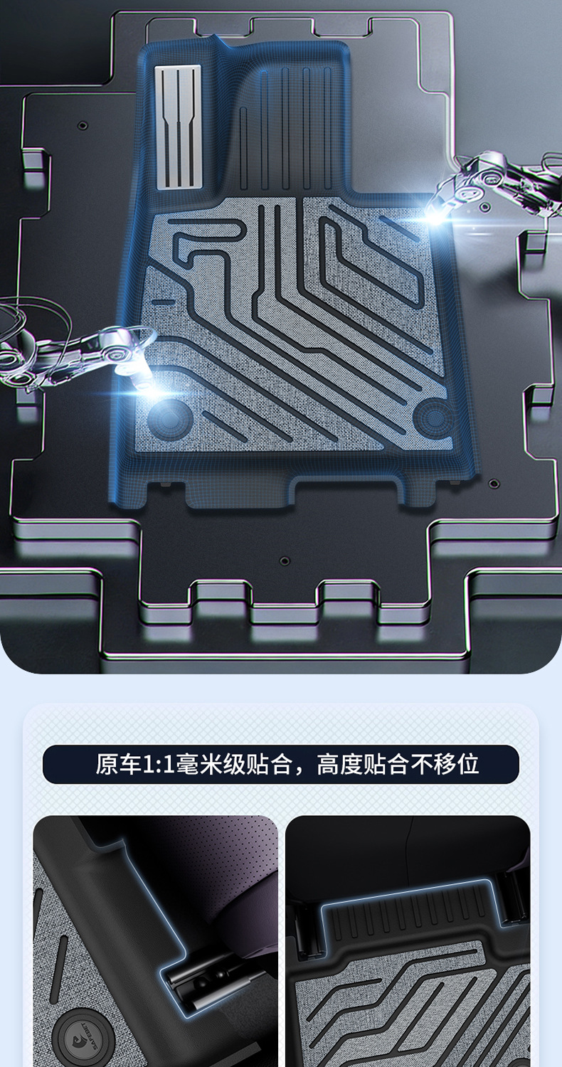 Suitable for Xiaomi YU7 SU7 new model, TPE car floor mats and trunk mat, eco-friendly, waterproof, and wear-resistant