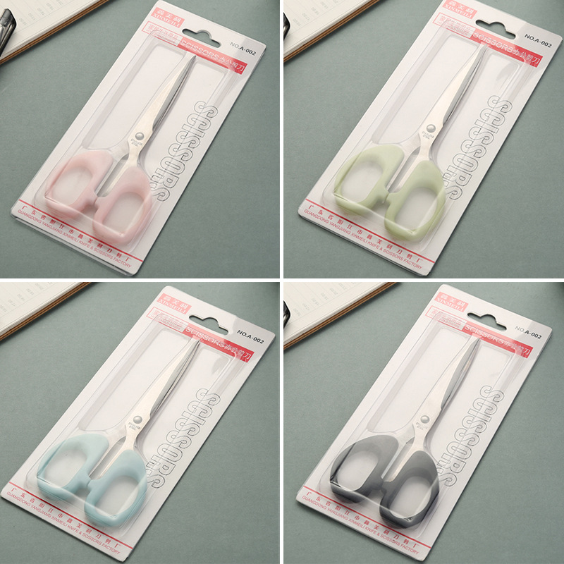 Suministros de oficina tijeras de color de acero inoxidable tijeras para el hogar tijeras multifuncionales de tamaño pequeño y mediano al por mayor