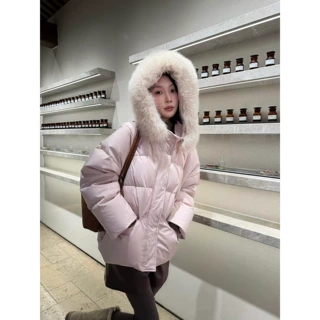 鹭青同款新款羽绒棉服女韩版冬宽松百搭连帽短款保暖外套女