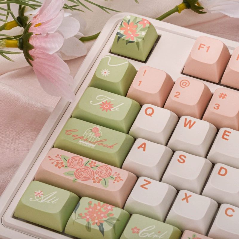 Тема "Oshde Flower Season", набор PBT-колпачков на 139 клавиш для механической клавиатуры, высота MDA