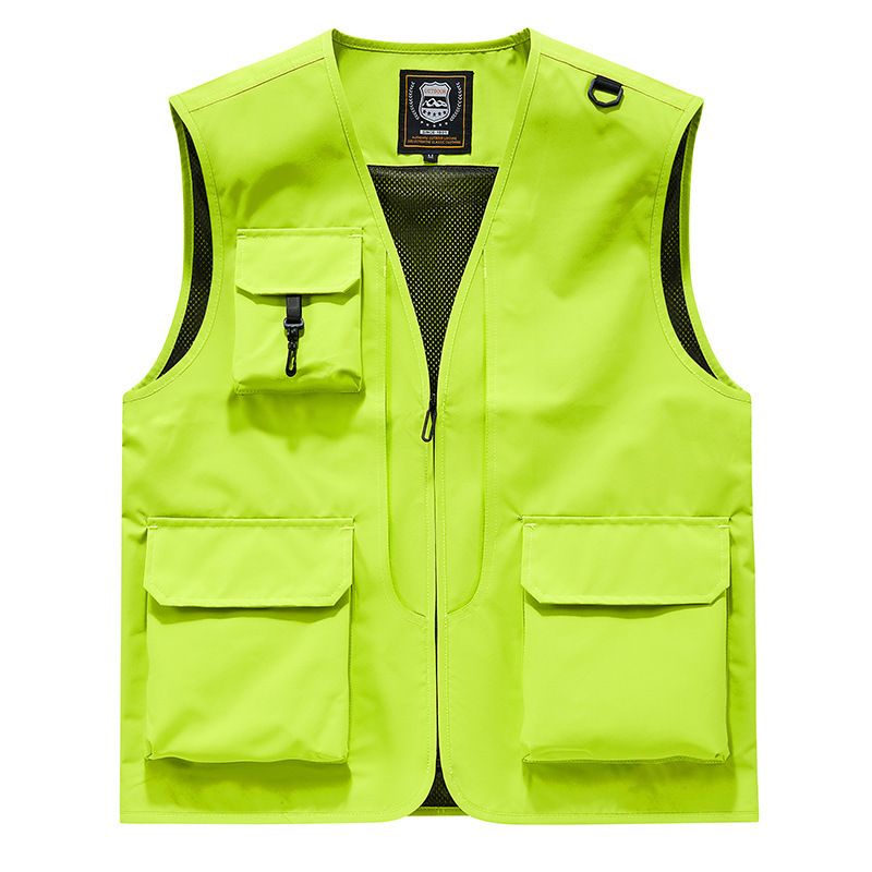 2025 New Men's Photography Vest Outdoor Multi-Pocket Waterproof Quick-Drying plus size Middle-aged and Elderly Casual Waistcoat Vest