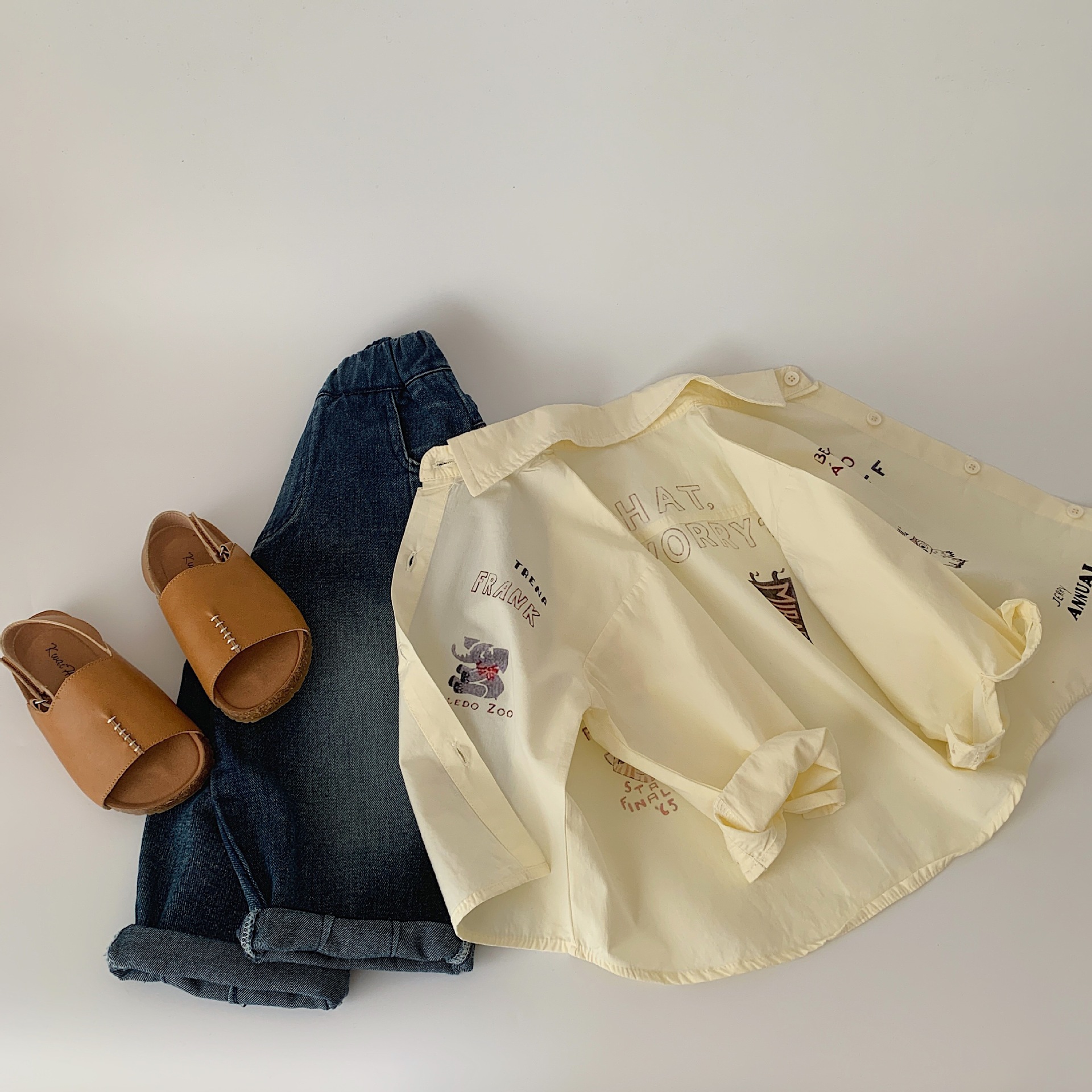 Maibao niños camisa de los niños de dibujos animados impreso cardigan 2024 primavera nuevos niños y niñas de algodón carta camisa de moda