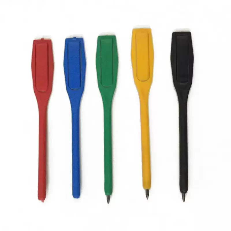 现货彩色塑料便携铅笔黑色夹纸笔酒店用品留言工厂写字铅笔批发