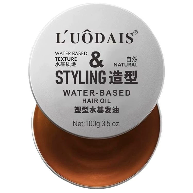 Luodai Shaping Water-Based Hair Oil Hawkins Small Silver Can Стайлинговый воск для волос Retro Men 100 мл.