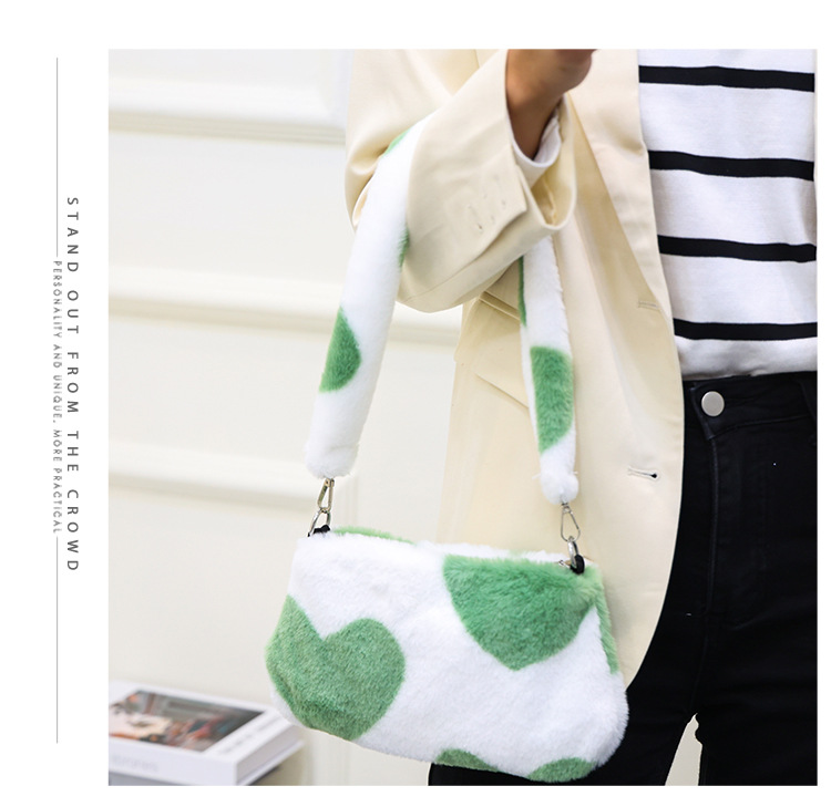 Small Plush Streetwear Square Bag display picture 9