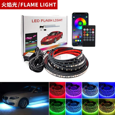 Cross-border hot selling car LED chassis light modified colorful voice control atmosphere light Bluetooth APP multi-function warning light (Other lights)
