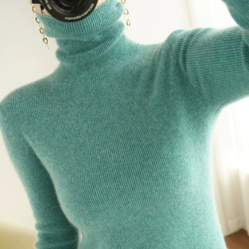 Оптовая осень-зима водолазка кашемировый свитер утолщенный пуловер в Корейском стиле нижний свитер женский свитер с воротом