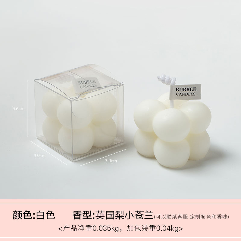 Cubo de Rubik Velas de aromaterapia de alto nivel Regalo de cumpleaños Estilo hecho a mano Fragancia linda Velas pequeñas Regalo de mano