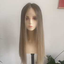 青岛工厂全手织递针仿真发套少女辫发抗菌网底