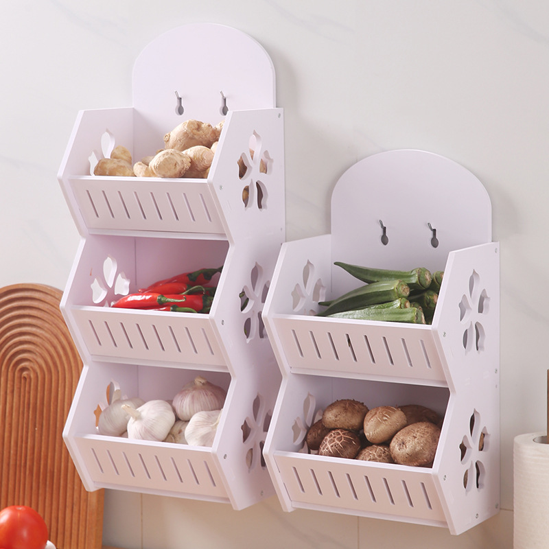 Rack de almacenamiento de baño sin perforación Rack de almacenamiento de pared de cocina Rack de almacenamiento de pared de cocina Rack de almacenamiento de cocina
