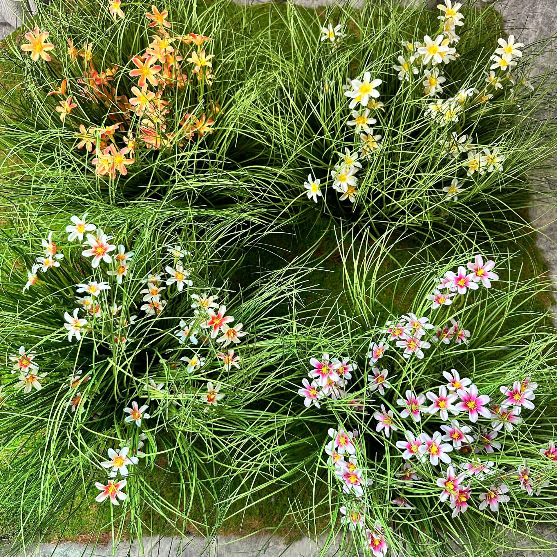 Simulación de hierba de junco Simulación de plantas verdes Sala de estar Decoración de ventana Pajar falso Arco de junco Accesorios de fotografía Paisaje del hogar