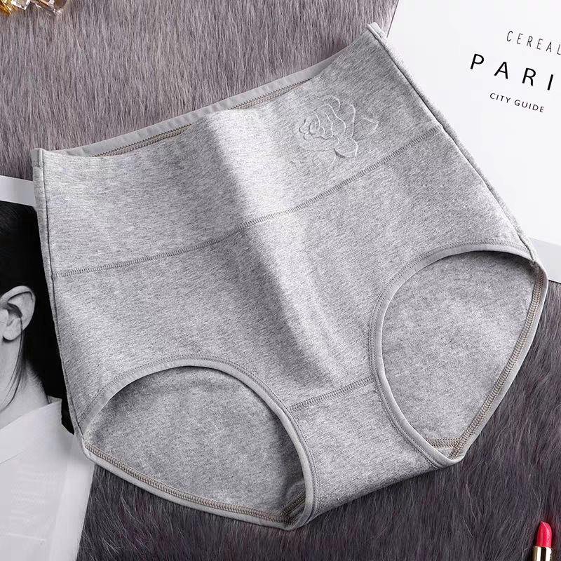 Women's Underwear Export Antibacterial Seamless Young Women's Butt Lifting and Tummy Control Breathable Large Size High Waist Briefs Pure Cotton Underwear for Women