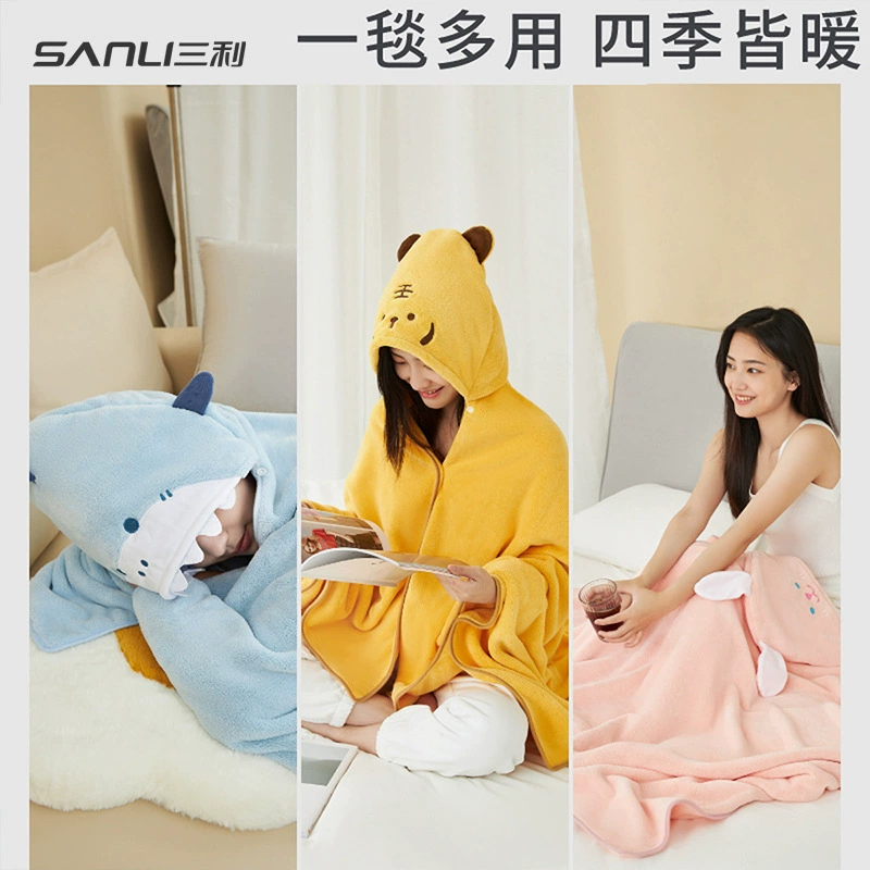 Полотенце Sanli Коралловый флис Накидка Пляжное банное полотенце Дайвинг Сменная одежда Абсорбирующая красота Ванна Пляжное обеденное одеяло