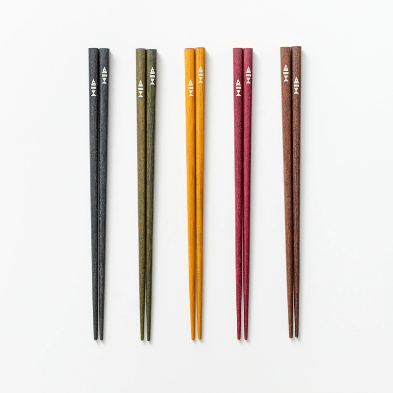 Импортные японские деревянные палочки для еды Пять пар Японские бытовые Нескользящие палочки для еды из цельного дерева Заостренные железные палочки для еды Смешанная деревянная посуда для палочек