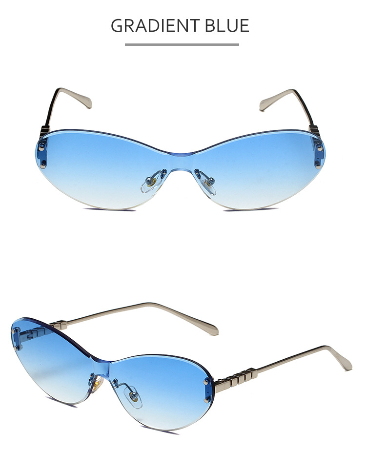 Men's Sunglasses New Ring Shaped Frameless Ocean Lens Sunglasses Anti Ultraviolet Catwalk Outdoor Driving Sunshade Fashion Sunglasses_viptrois.com