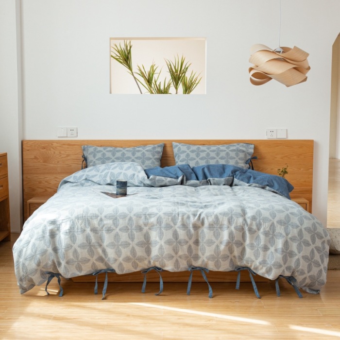 A類母子級60本綿二重糸四点セット純綿日本式裸寝シーツ三点セットベッド用品