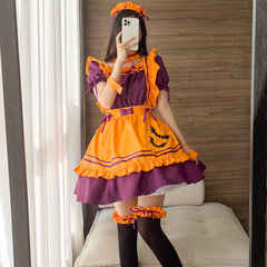 万圣节女仆cosplay女佣餐厅女仆动漫演出服刺绣万圣节服装