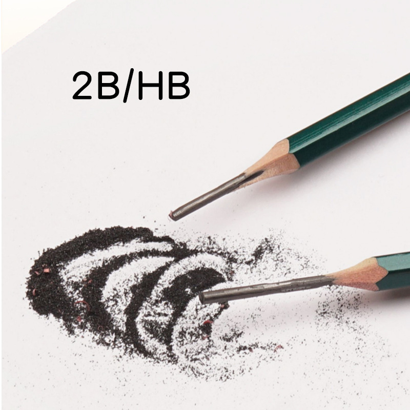子供文房具HB 2B铅笔セット小学生六角试験书き絵スケッチ用原木ポール铅笔|undefined