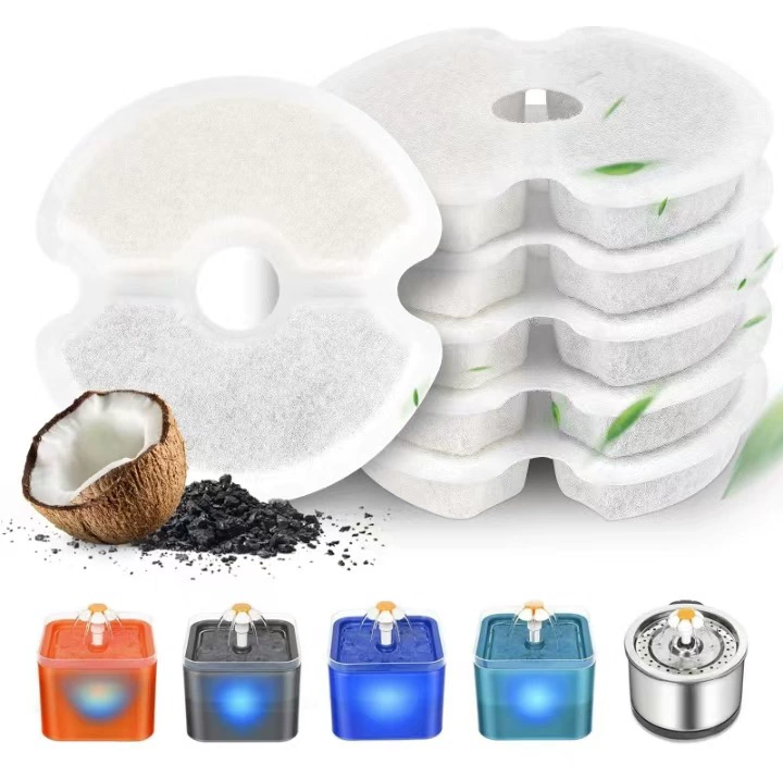 Прямые поставки от производителя: картриджи для фильтров для поилок для животных, аксессуары для поилок для кошек и собак, оптовая продажа фильтрующей сетки из хлопка.