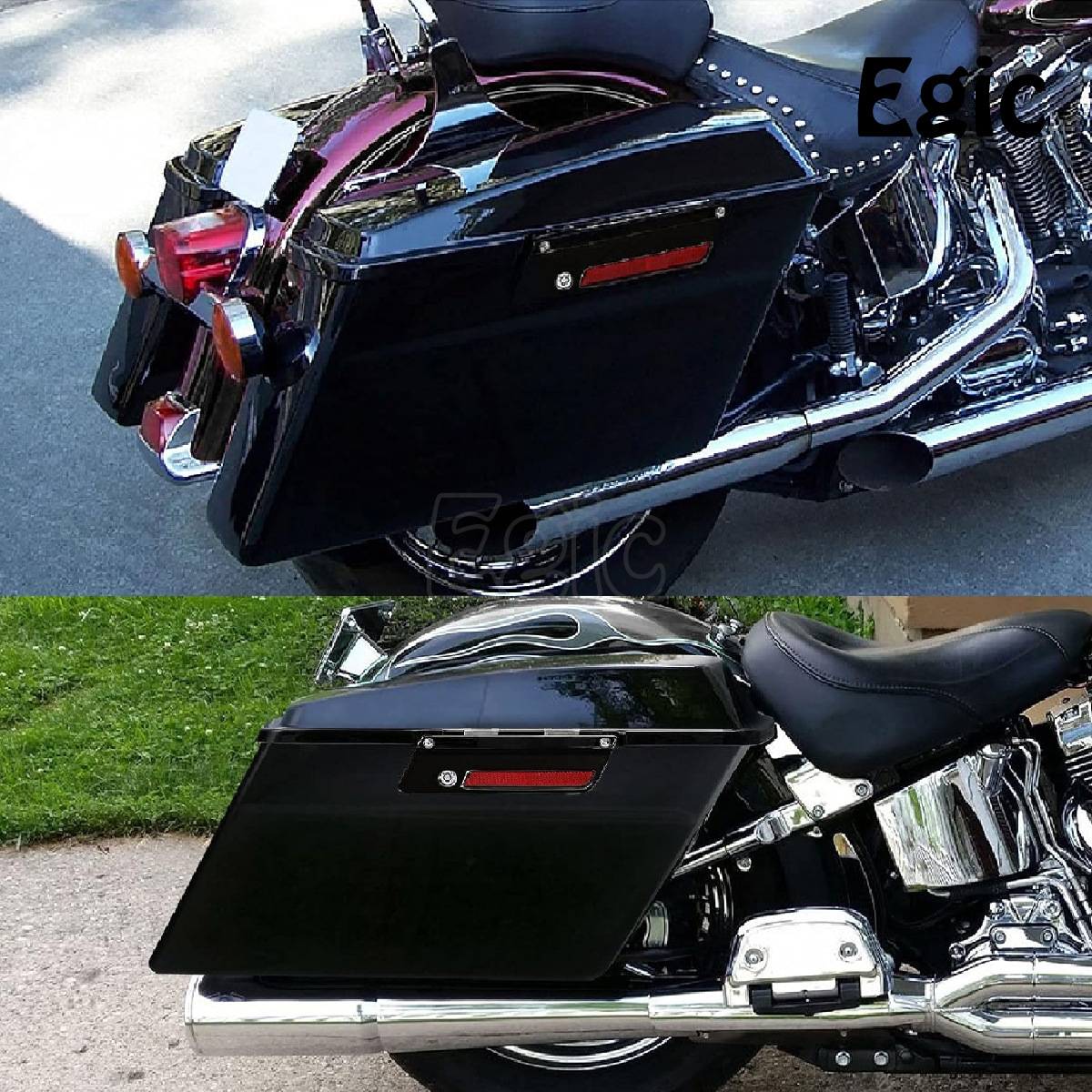 Side Box Suitable for Harley Street Glider Road King Cvo Side Storage Box Motorcycle 1994-2013