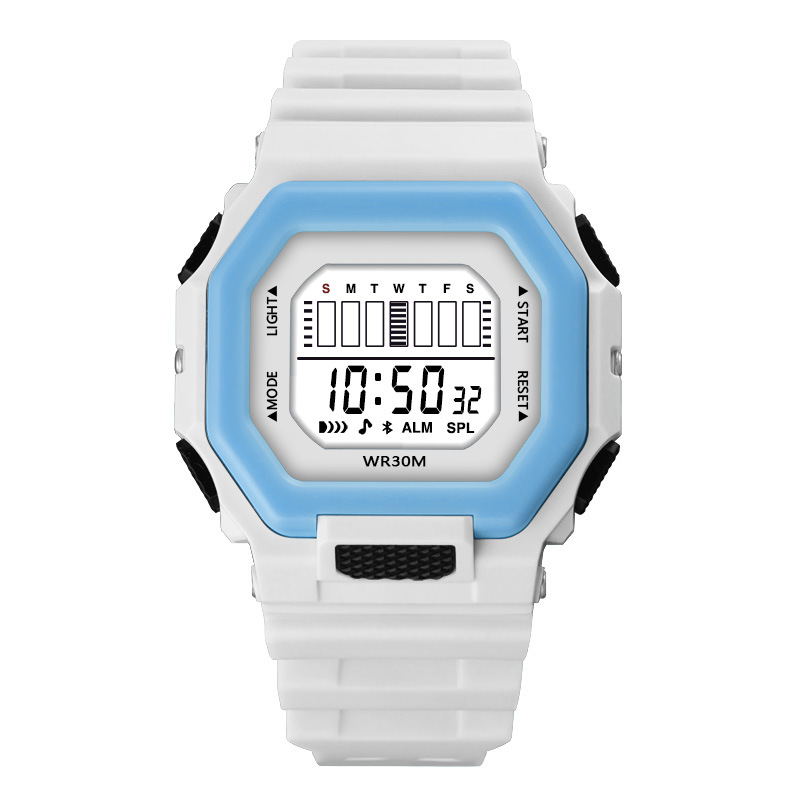 Nuevo reloj electrónico cuadrado de la escuela secundaria hombres y mujeres multifunción sincronización alarma luminosa reloj electrónico fábrica al por mayor