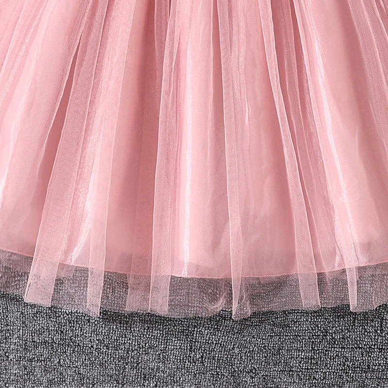 Mädchen Blumenkleid Mit Kragen Und Langarm Im Mesh Prinzessin Stil_voghion.com