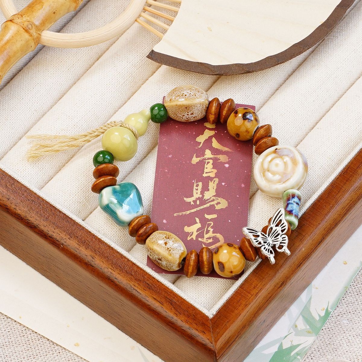 Jingdezhen pulsera de cerámica de verano mujer alta sensación galletas serie de gatos nicho diseño universal pulsera alta sensación