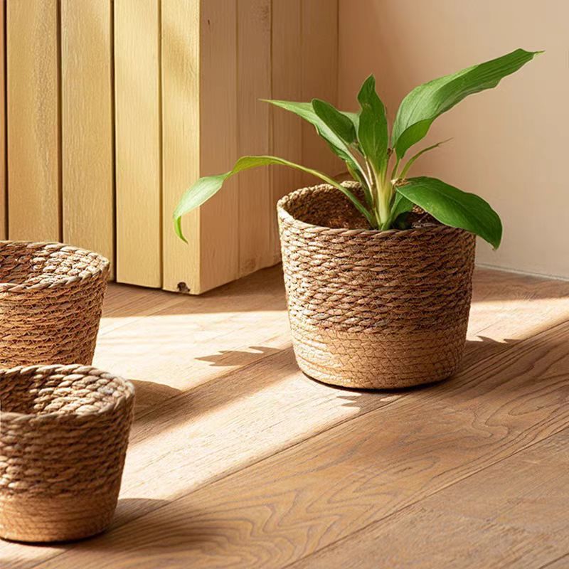 Handwoven Rattan Storage Basket With Lid And Inner Lining_voghion.com