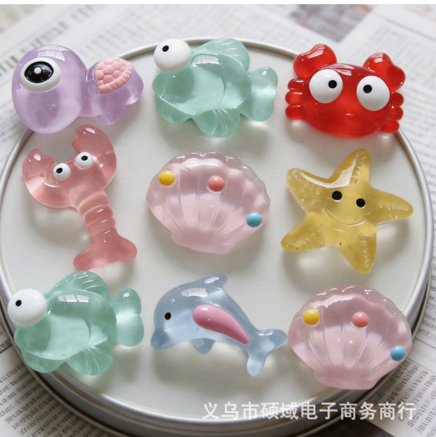 Resin Marine Animal Accessories, Shell and Dolphin DIY Jewelry Handmade Materials Wholesale, Shoe Patch Decoration Dong 3