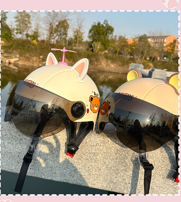 Helmet Decoration Cat Ears Motorcycle Electric Car Decoration