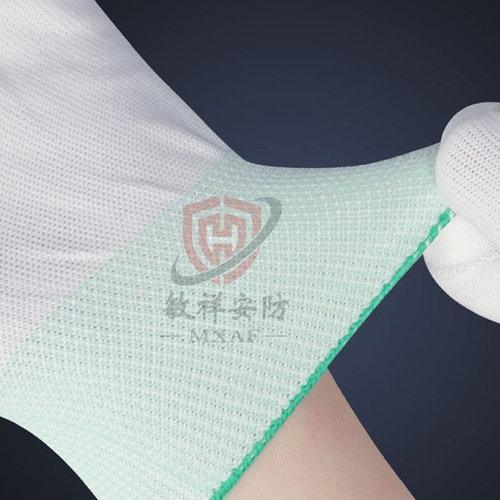 Thin PU coated finger gloves nylon white labor protection anti-slip wear-resistant women's and men's anti-static work belt glue dipping glue coating