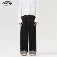 LKTM Men # американский ретро cleanfit широкие джинсы мужские свободные минималистские пары повседневные штанги