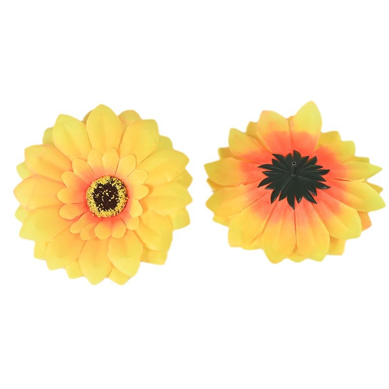 Flores de sol de seda simuladas flores de sol hechas a mano decoración de flores falsas decoración de paisaje diseño de flores de girasol simuladas