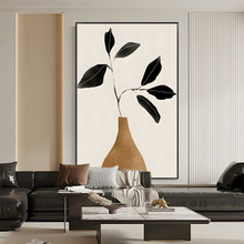 简约现代客厅装饰画抽象小众艺术走廊过道挂画北欧风玄关画正对门