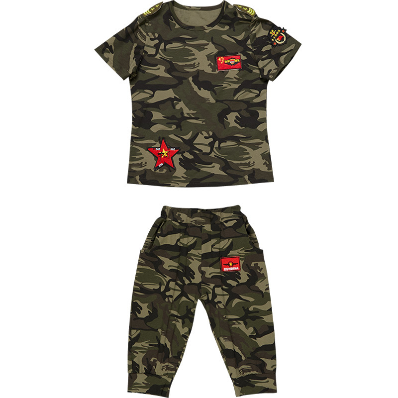 Set di abbigliamento mimetico per il campo estivo per bambini delle forze armate 2023 Nuovi ragazzi e bambini Addestramento speciale militare_voghion.com