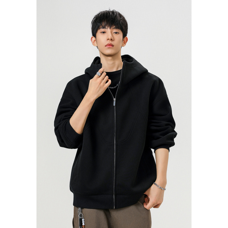 American Heavyweight Deconstructed Herren-Sweatshirt im trendigen Herbst-Design mit Patchwork-Elementen – vielseitig und elegant._voghion.com