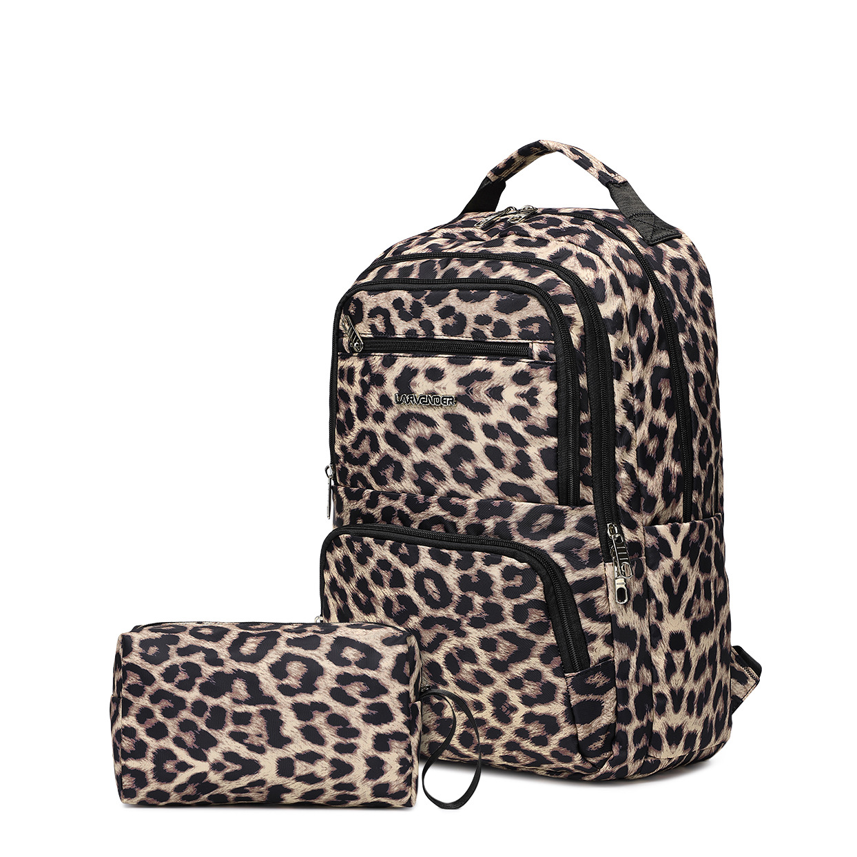 Dame rygsæk med leopardprint til rejse og hverdag_voghion.com