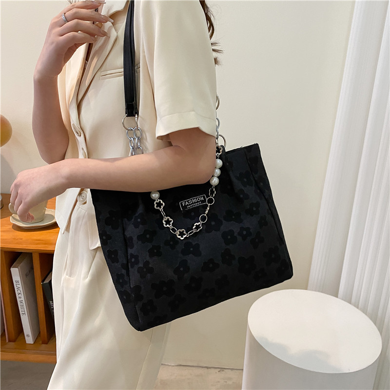 Women's Fashion Flower Oxford Cloth Shopping Bags display picture 2
