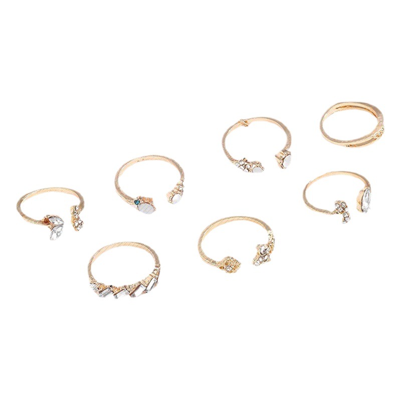 Cross-Border European and American Diamond Set Ring Butterfly Gold Ring Girls Retro Accessories Crystal Jewelry Wholesale