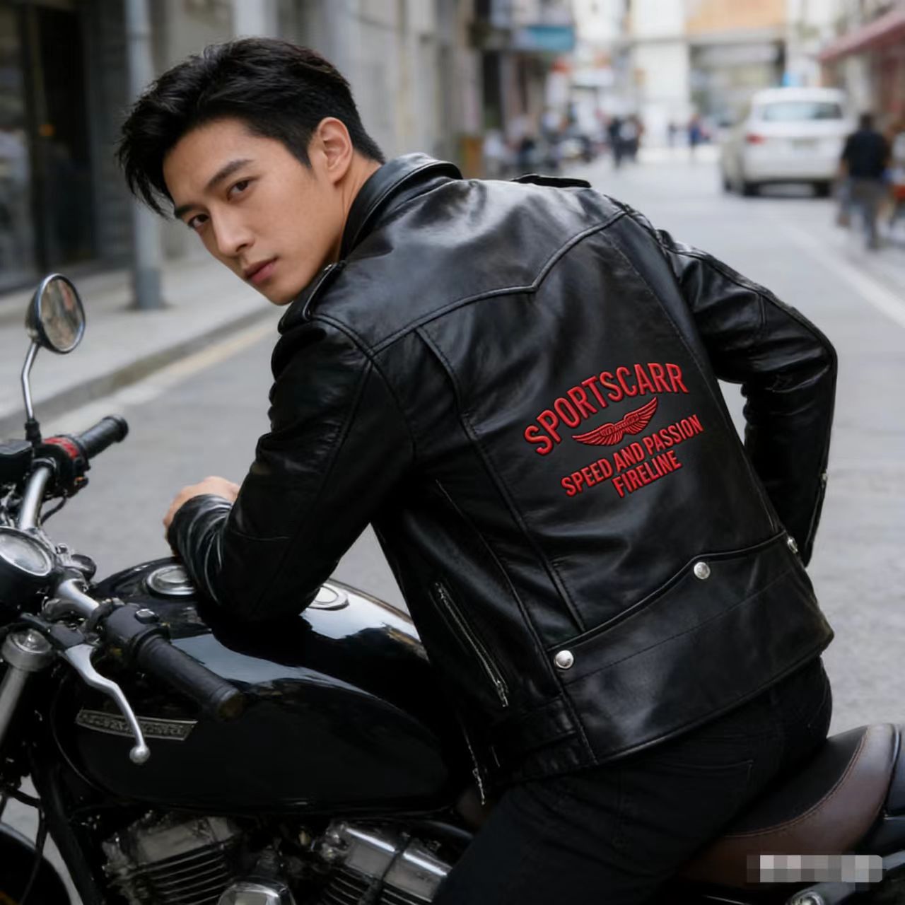 Autumn and Winter New Men's Leather Jackets, European and American Large Size Men's Clothing, Rivet Motorcycle Style Men's Leather Jackets Wholesale Embroidery