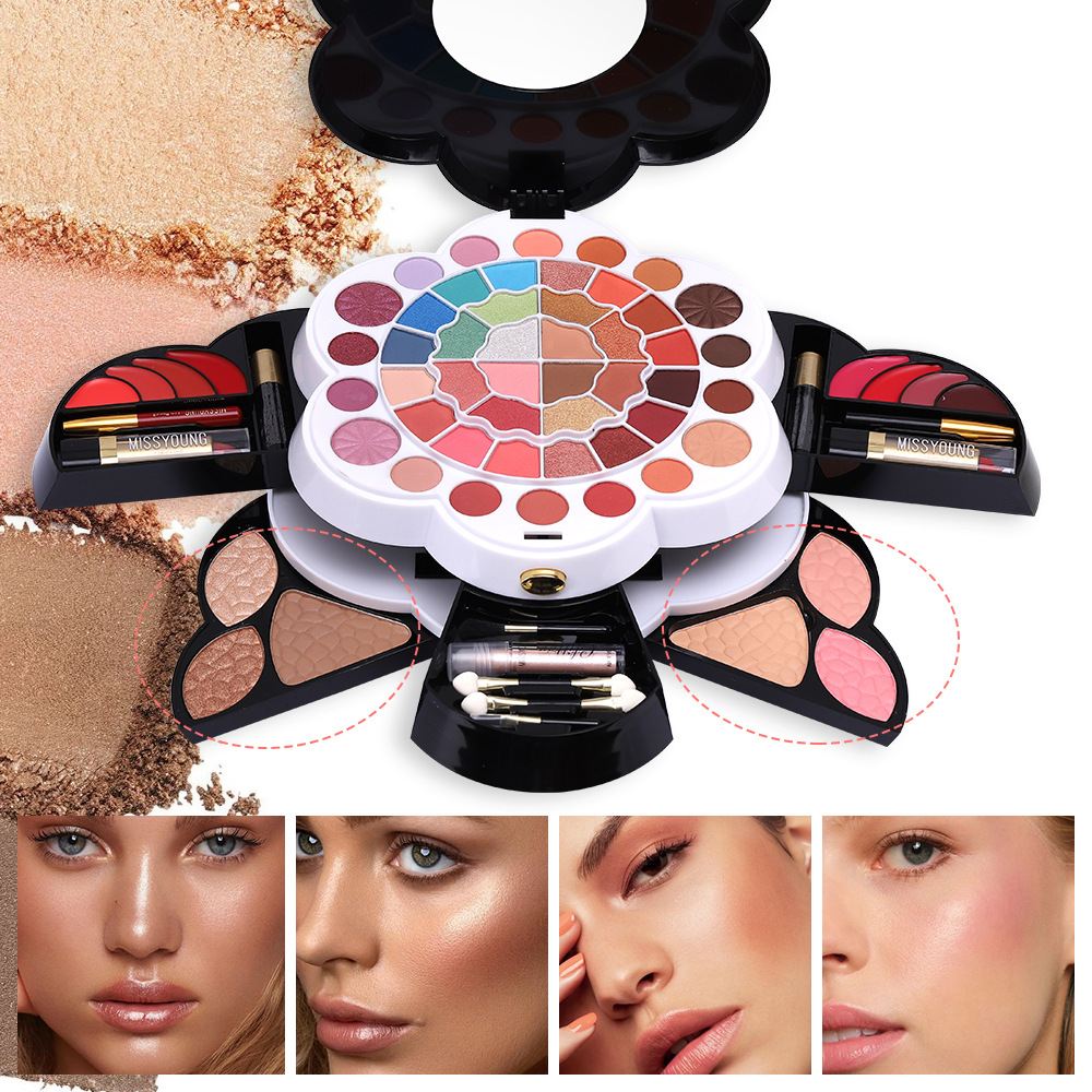 Wholesale of cross-border cosmetics, Amazon, European and American pearlescent and matte eyeshadow, blush, high-gloss lipstick, cosmetics and makeup sets undefined
