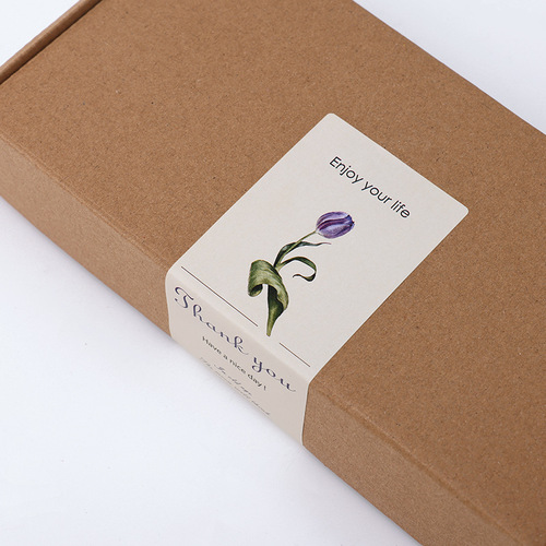 Thank you labels, sticker decorations, self-adhesive labels, airplane box sealing stickers, wholesale, floral, curly stickers
