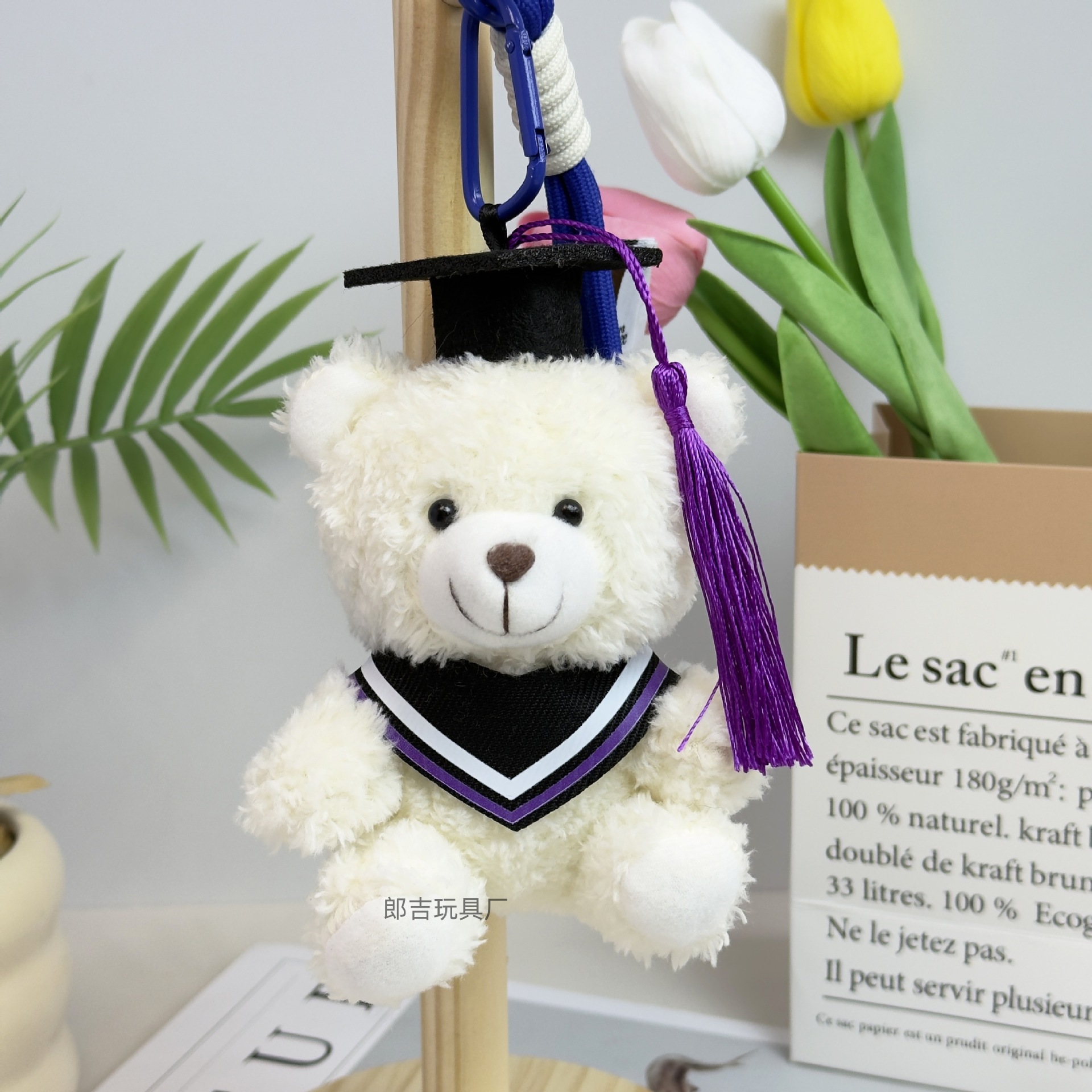Temporada de graduación oso Teddy Teddy Teddy Teddy sombrero doctor uniformes de regalos impresa logotipo escolar